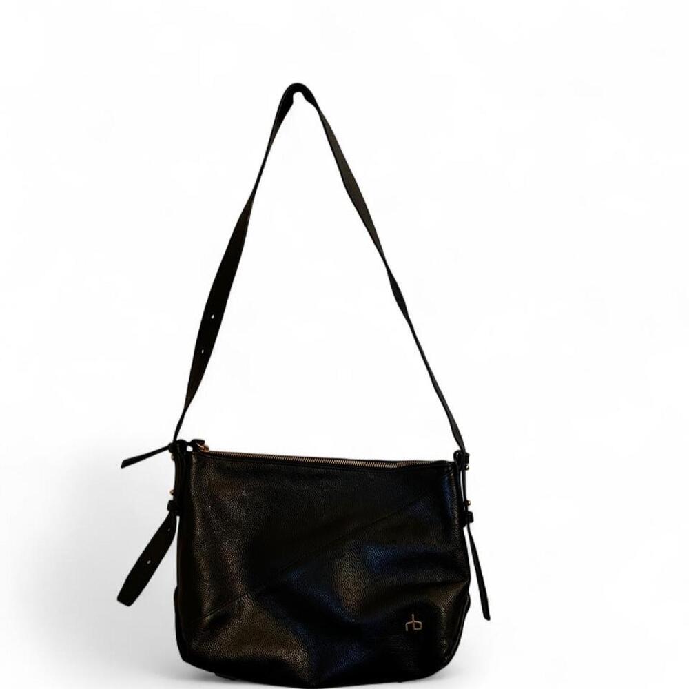 Rag and Bone - Fulton Shoulder Bag - Black leather with Dust Case,  with gold ha